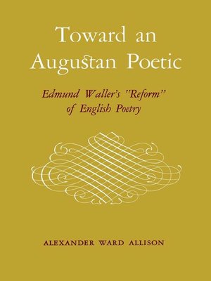 cover image of Toward an Augustan Poetic